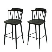 BARHOCKER G69B Schwarz 2er-Set - Schwarz, Holz (43/103/44cm) - MCW