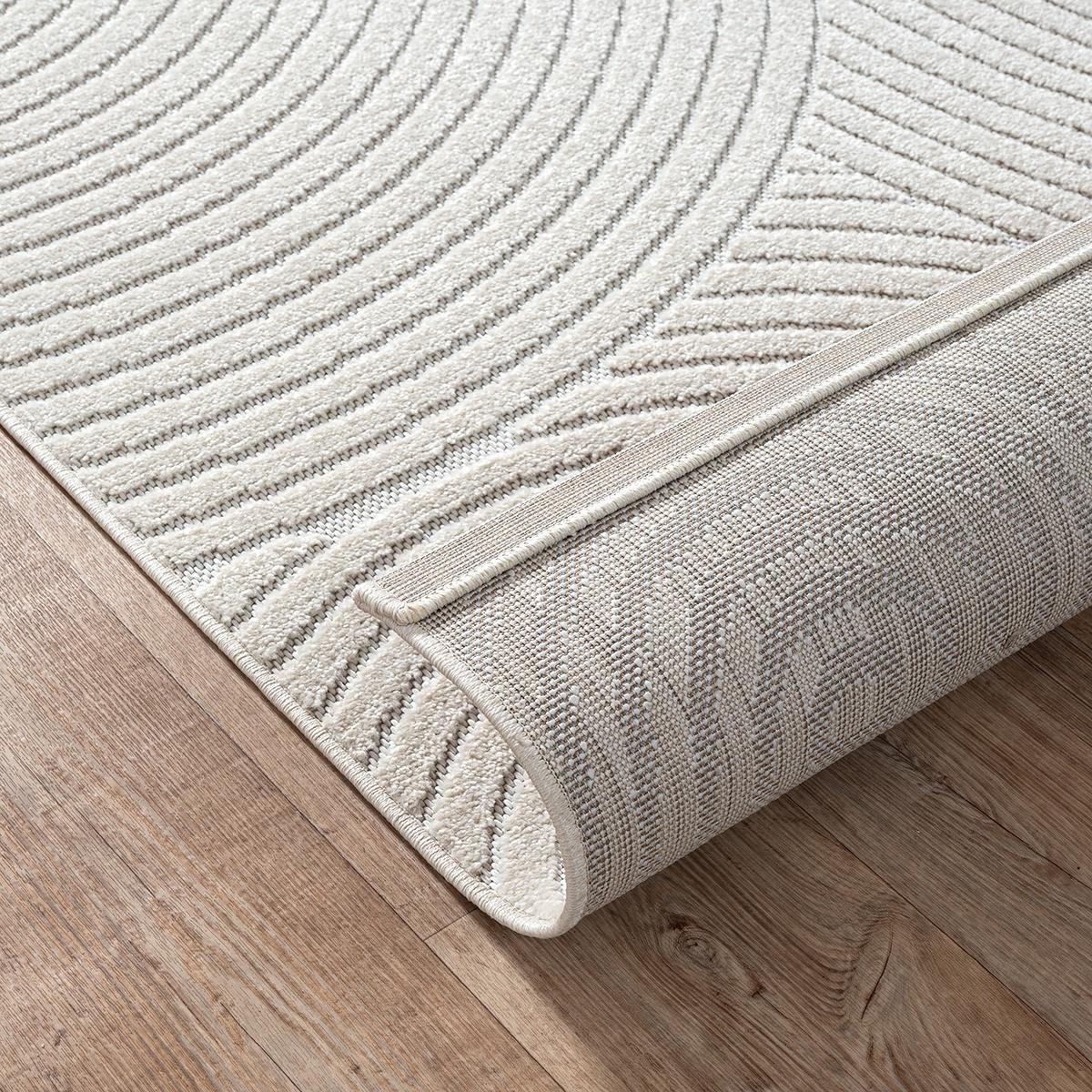 TEPPICH Outdoor Geometrisch MEZEN Polypropylen Creme 140 x 200 cm - Beige, Textil (140/200cm) - KADIMA DESIGN