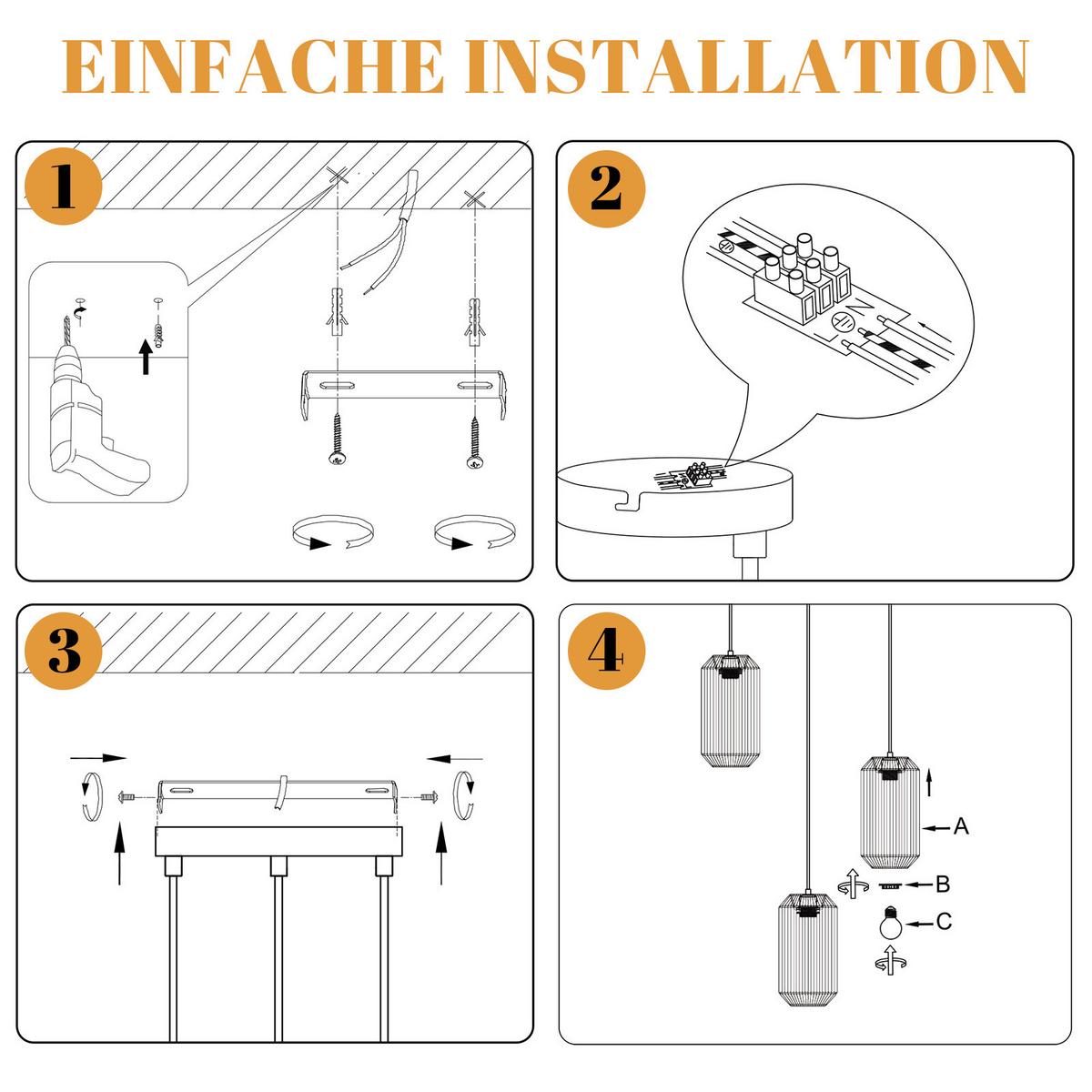 PENDELLEUCHTE Ulysses 30/30/150 cm - Braun, Metall (30/30/150cm) - ZMH