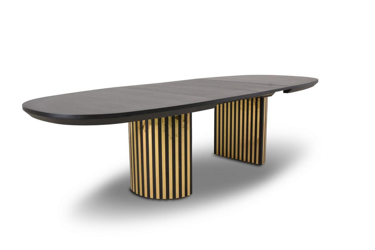 ESSTISCH STILO Ausziehbar 200 - 300 / 110 x 76 cm - Eichefarben/Schwarz, Holz (200/110/76cm) - MASSENO