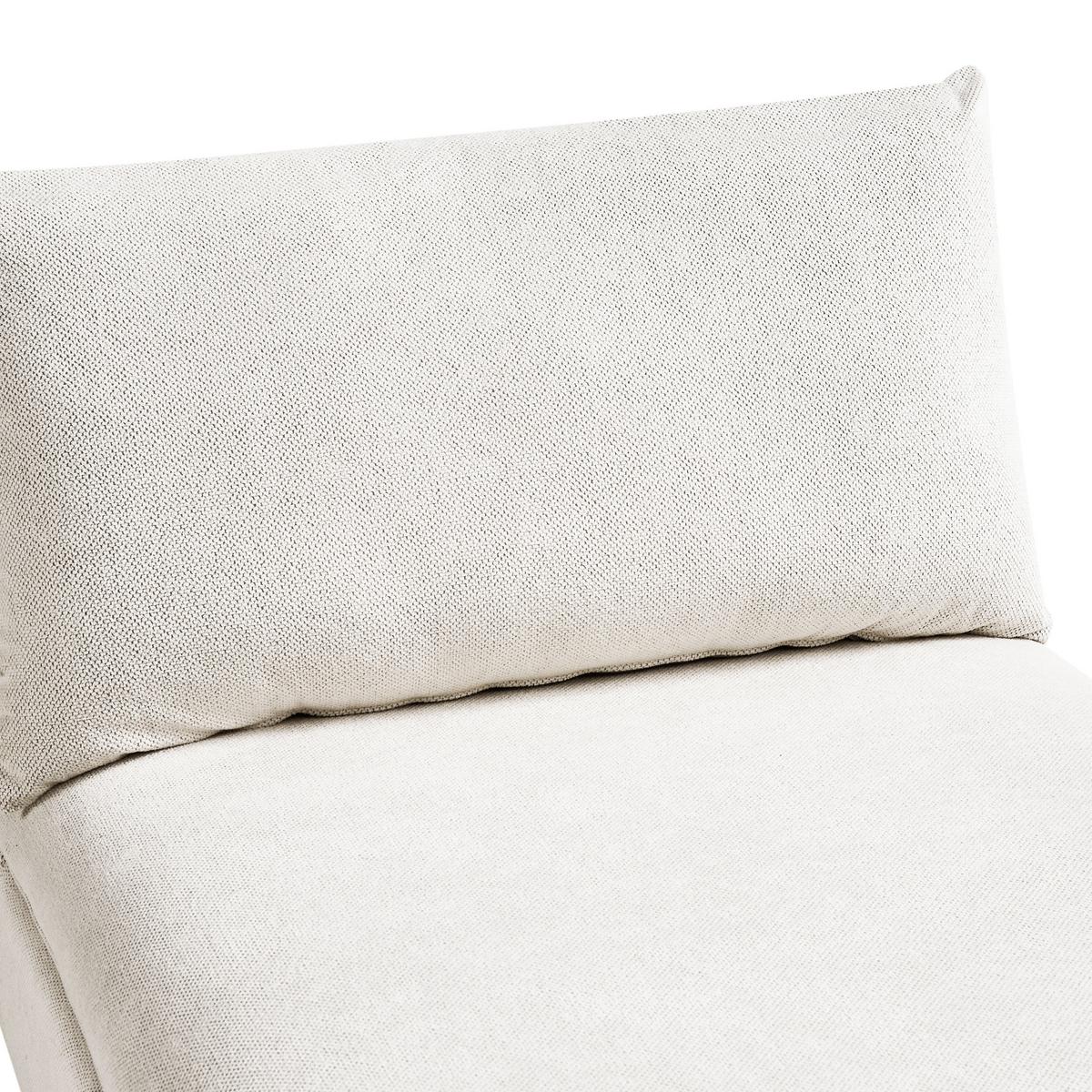 CHAISELONGUE Stoff Cremeweiß Vizille - Creme/Schwarz, Textil (80/60/160cm) - Beliani