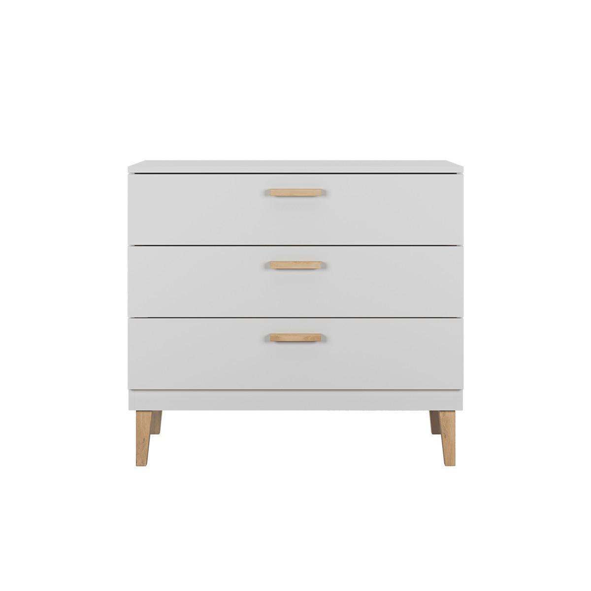 BABYZIMMER 3-teilig Kubi Weiß - Weiß, Holzwerkstoff (66/90/124cm) - Petits-meubles