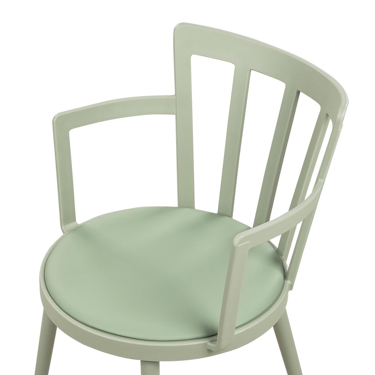 ESSZIMMERSTUHL 4er-Set Kunststoff Hellgrün Morill - Grün, Kunststoff (45/77/52cm) - Beliani