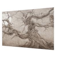 FOTOTAPETE 312x219 cm - Nachtvögel - Beige, Textil (312/219cm) - Wallfluent