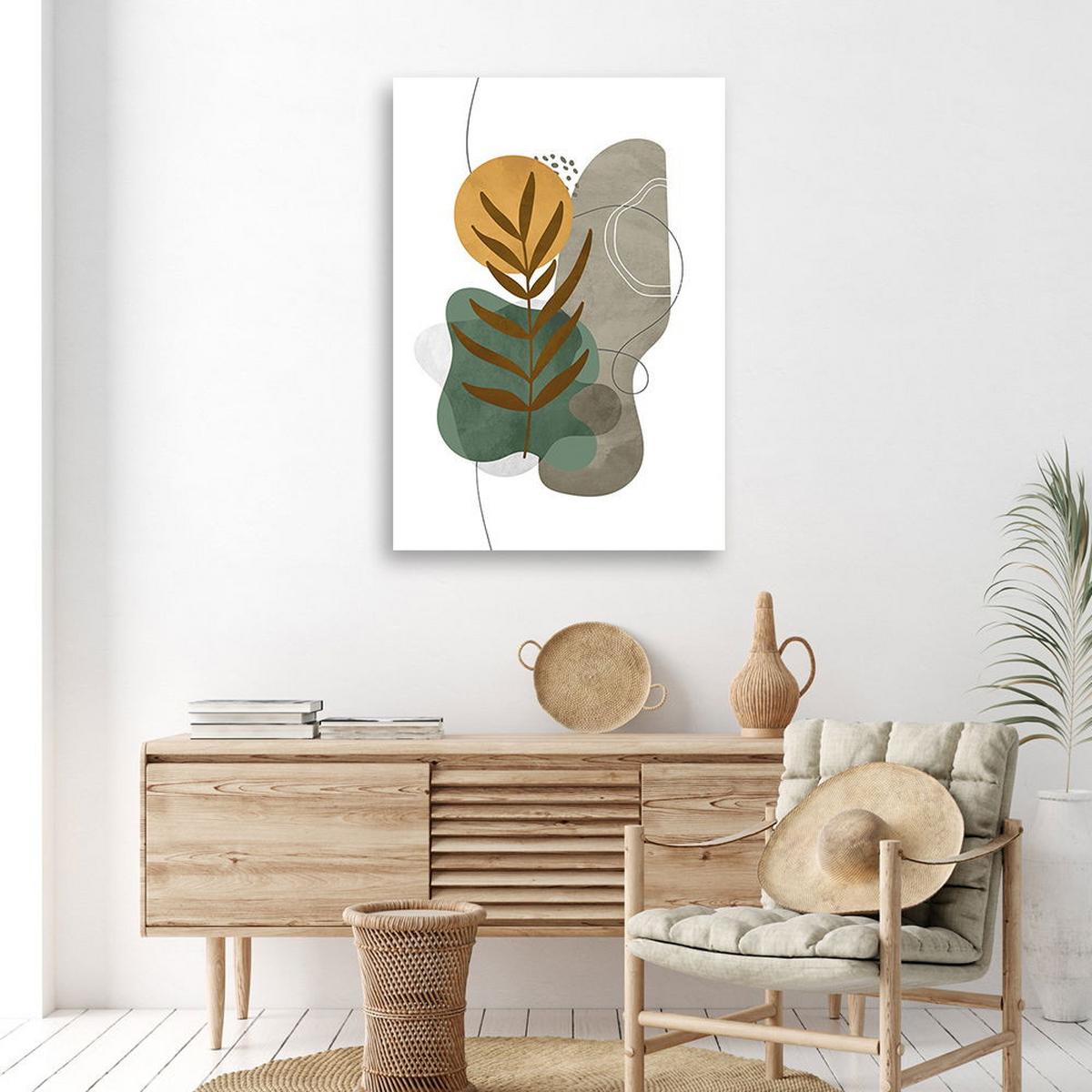 KUNSTDRUCK Grün 70/100 cm - Grün, Textil (70/100cm) - KUNSTLOFT