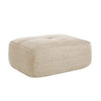 HOCKER OTTOMAN in Premium-Cord Montagefrei & Rutschfest - Beige, Textil (92/44/75cm) - Urban Meuble