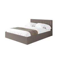 POLSTERBETT mit Bettkasten und Lattenrost, Boxbett ohne Matratze - PARI 160x200 Braun - Braun, Holzwerkstoff/Textil (160/200cm) - ALTDECOR