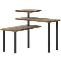 KÜCHENREGAL Spanplatte Metall Rustikal-Braun - Braun, Holzwerkstoff (18/36.5/40cm) - HOMCOM