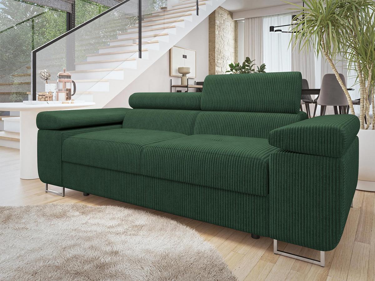 SOFA Torezio 2 Cord - Grün, Holz/Textil (198/90/102cm) - MIRJAN24