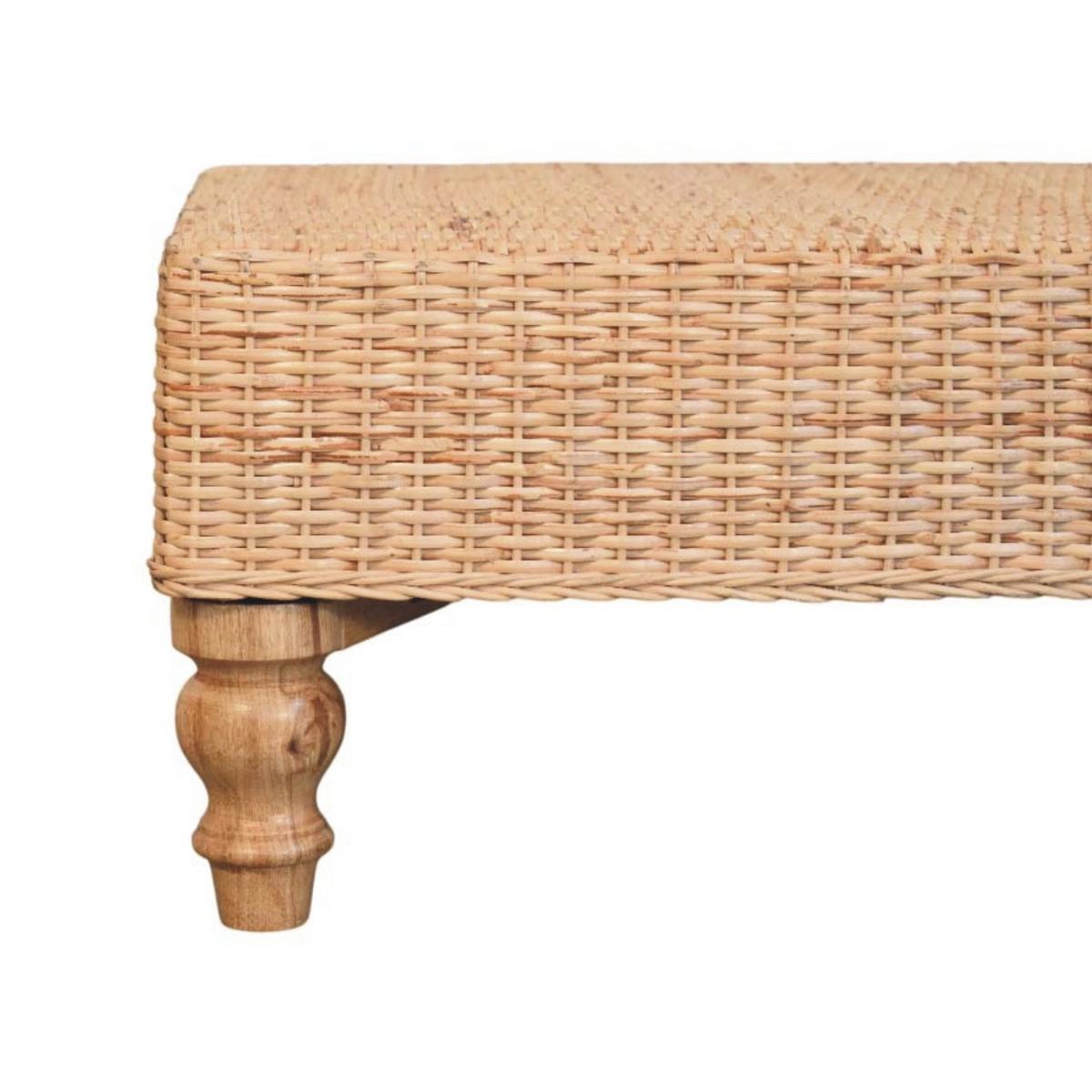 COUCHTISCH Regency Woven - Braun, Holz (56/86/31cm) - Artisan Furniture