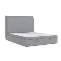 POLSTERBETT Tuvalu mit Stauraum 200/200 cm Grau im Alta Stoff - Schwarz/Grau, Holz/Holzwerkstoff (200/200cm) - AltaBeds