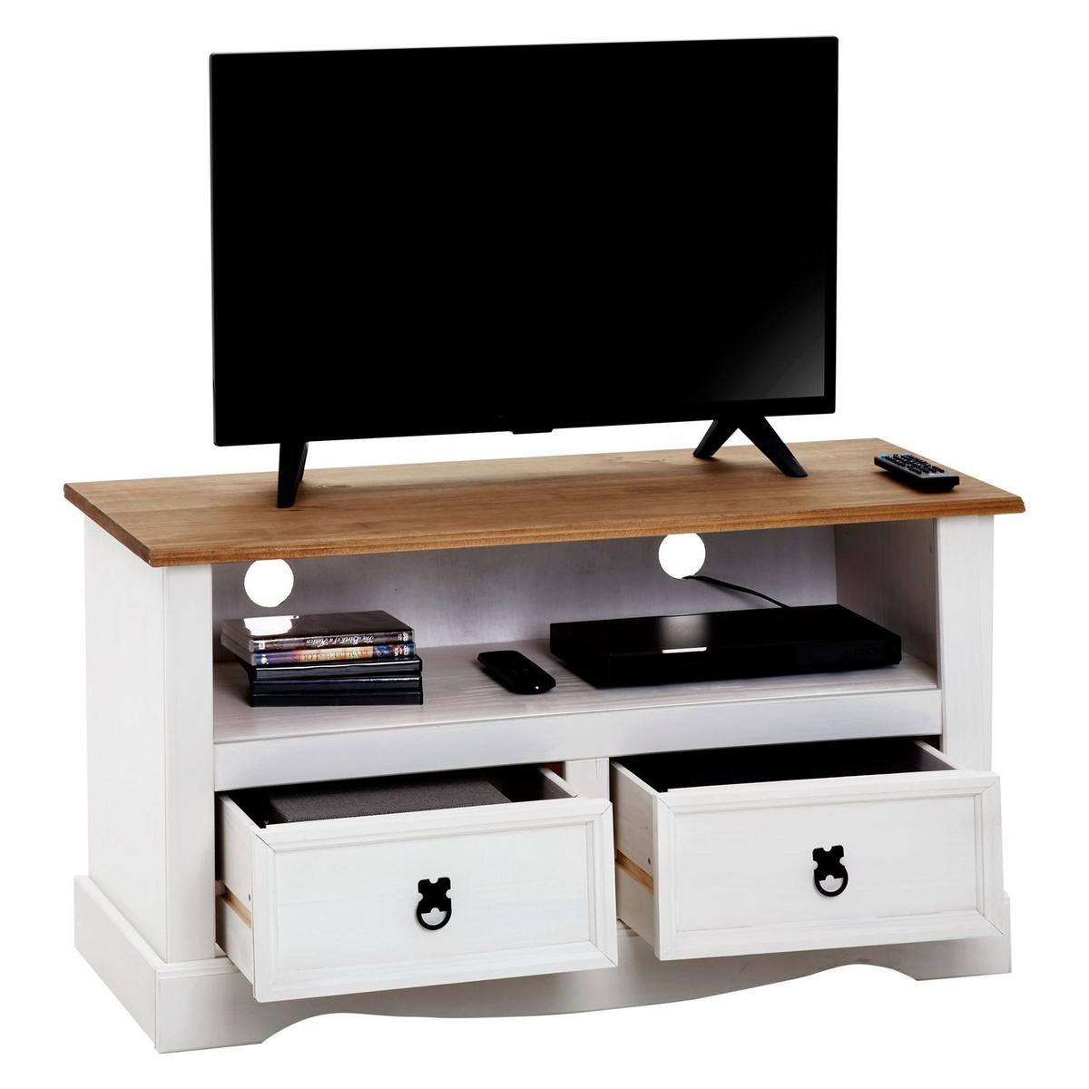 LOWBOARD CAMPO - Weiß/Braun, Holz (99/54/44cm) - CARO-Möbel