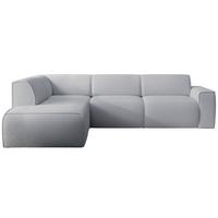 ECKSOFA Bouvi Hellgrau links - Hellgrau/Schwarz, Kunststoff/Textil (292/220cm) - Selsey