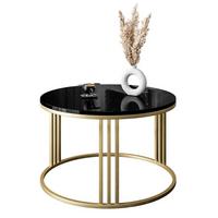 COUCHTISCH LORI GOLD - Goldfarben/Schwarz, Holzwerkstoff (70/70/48cm) - Lookway