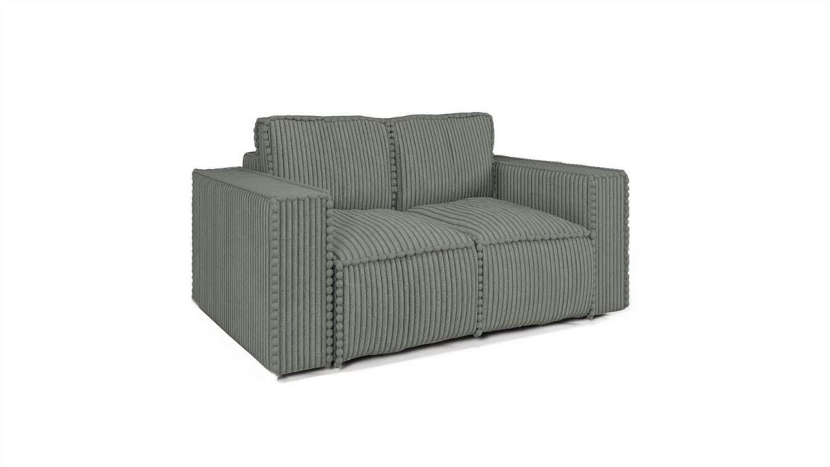 SOFASET Vajana 3-2-1 - Grün, Holzwerkstoff/Textil (240/86/102cm) - Fun Möbel