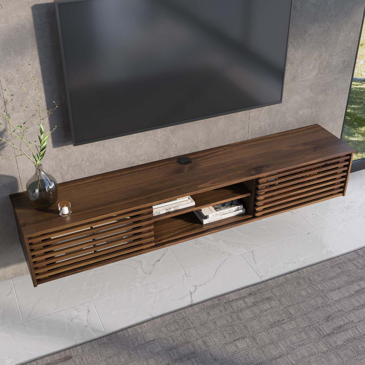 LOWBOARD RIAN Kastanie - Kastanienfarben, Holz (175/30/34cm) - IDIMEX