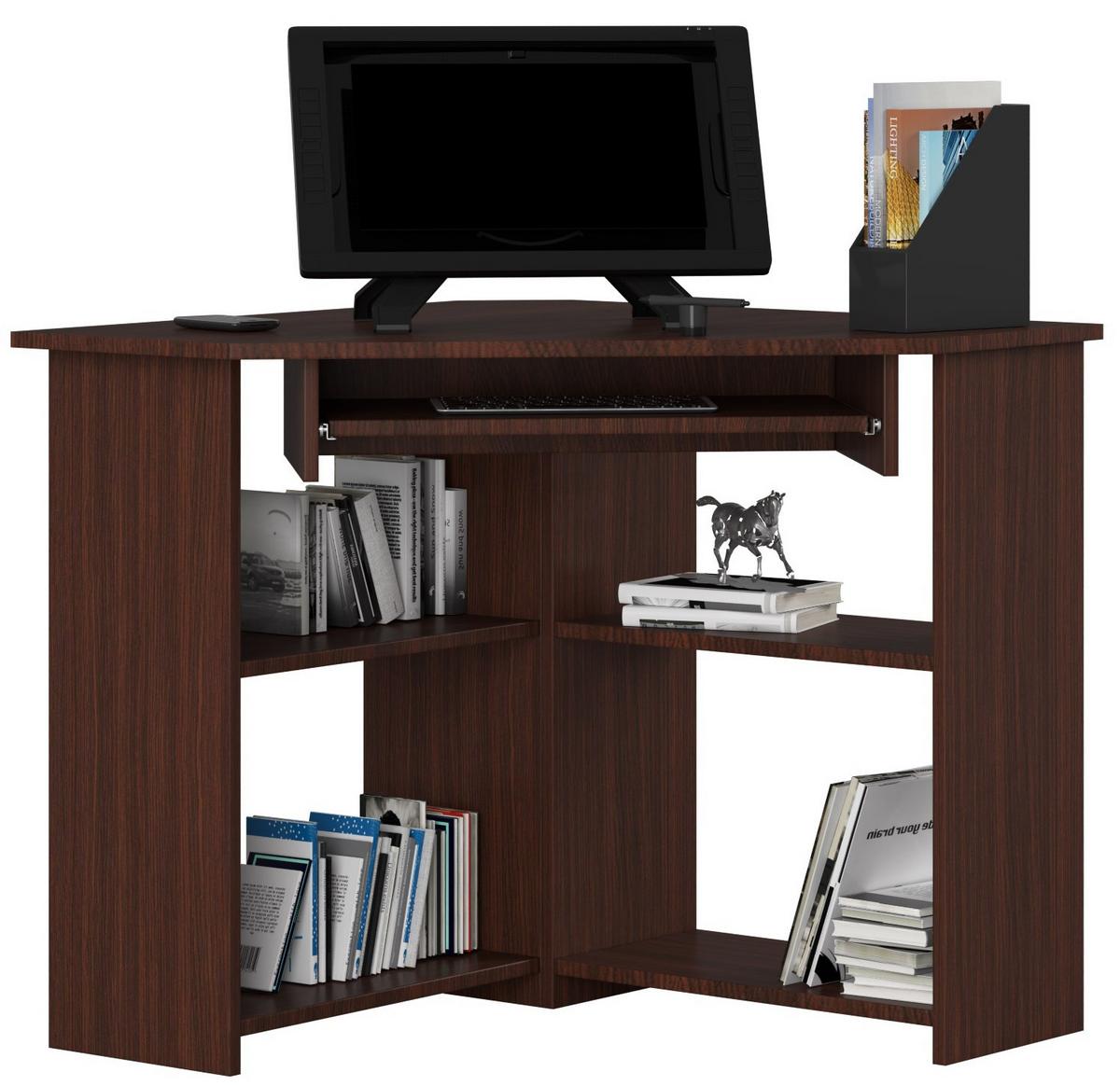 SCHREIBTISCH Dunkelbraun 74/80/80 - Dunkelbraun, Holzwerkstoff (153/54/74cm) - RAUMHIRSCH FURNITURE