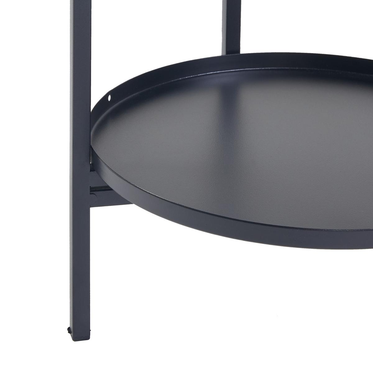 PFLANZENREGAL Tuusula - Schwarz, Metall (25/25/134cm) - [en.casa]