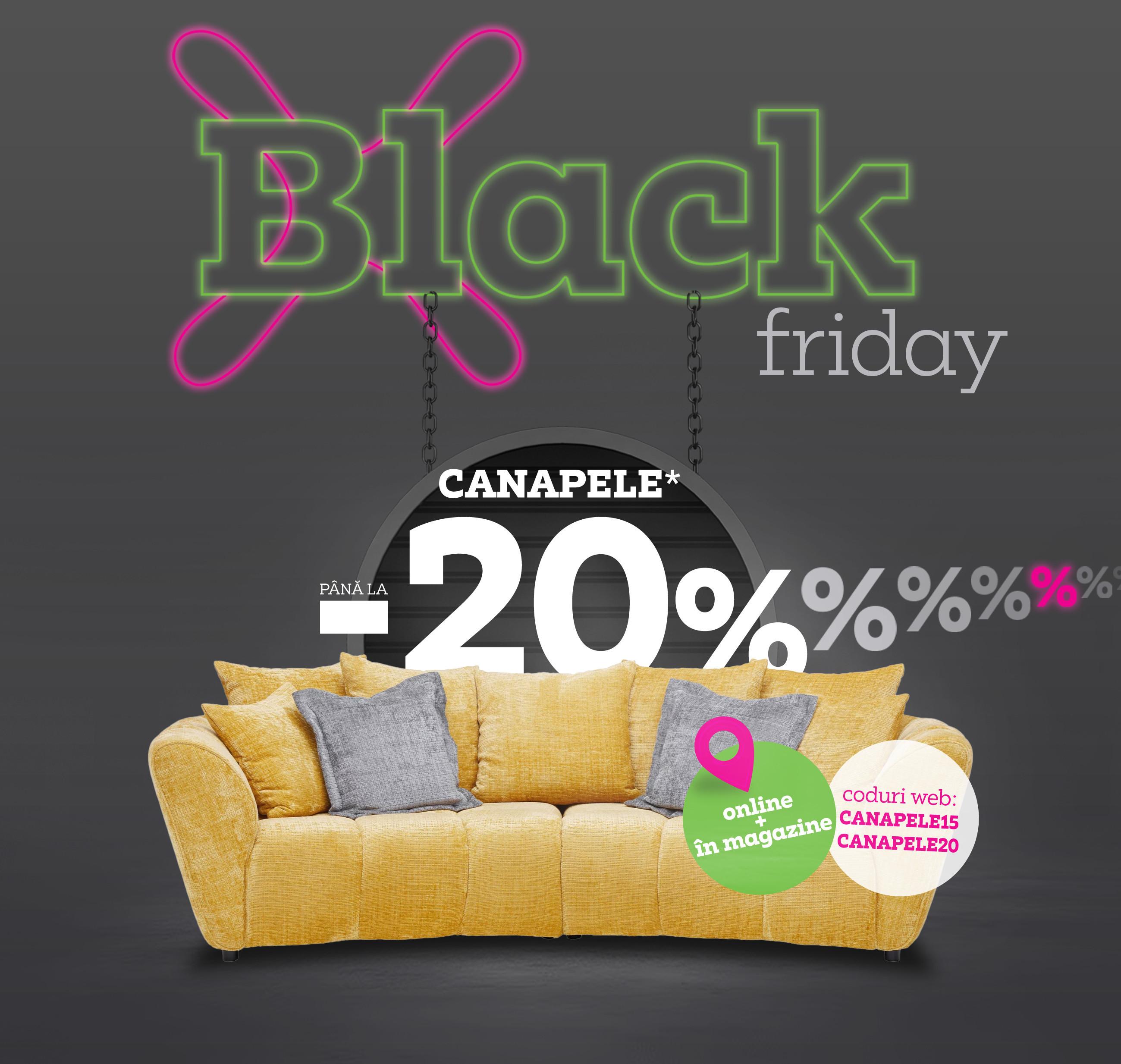 Canapele Black Friday