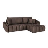 ECKSOFA Collin Mit Schlaffunktion - Braun, Holzwerkstoff/Textil (185/280cm) - Fun Möbel
