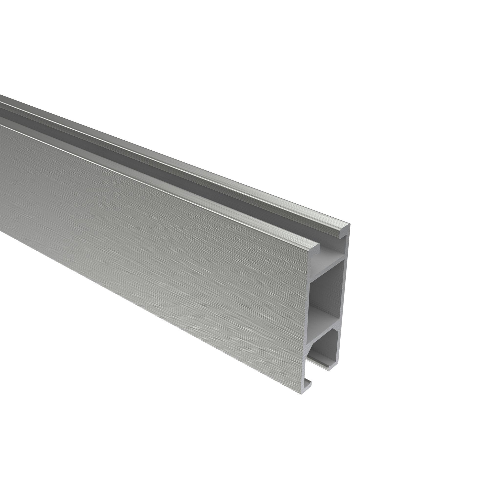 INNENLAUFPROFIL 100 cm, 14x35 mm Edelstahl-Optik - Edelstahlfarben, Metall (100cm) - INTERDECO