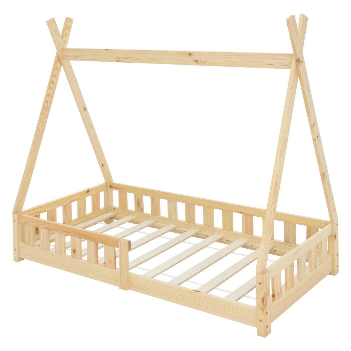 KINDERBETT Tipi 80x160 cm Natur - Naturfarben, Holz (80/160cm) - ML-DESIGN