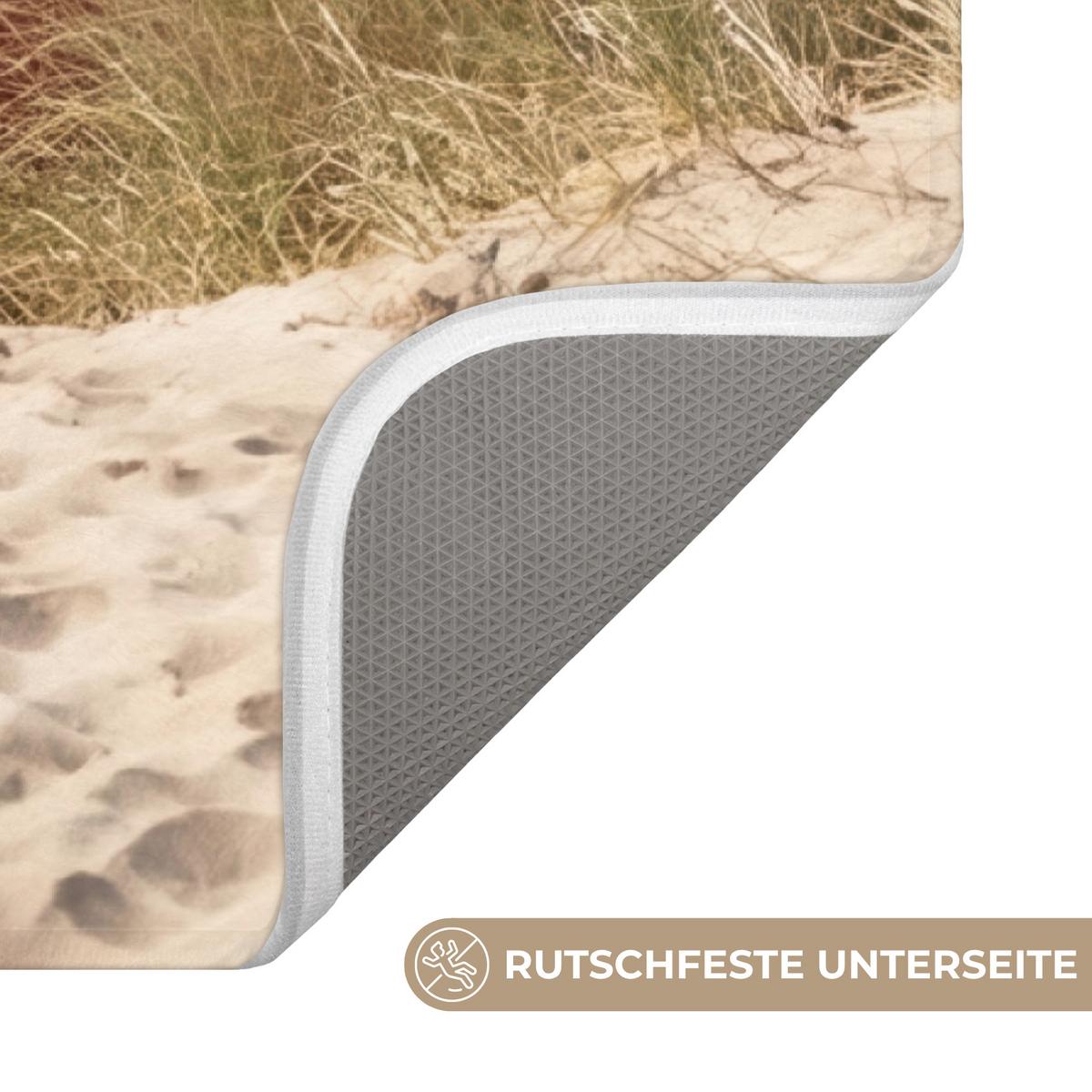 WC-VORLEGER Strand - Ferienhäuser - Farbenfroh - Dünen WC Teppich 50x80 cm - Multicolor, Textil (50/1cm) - OnlyWow