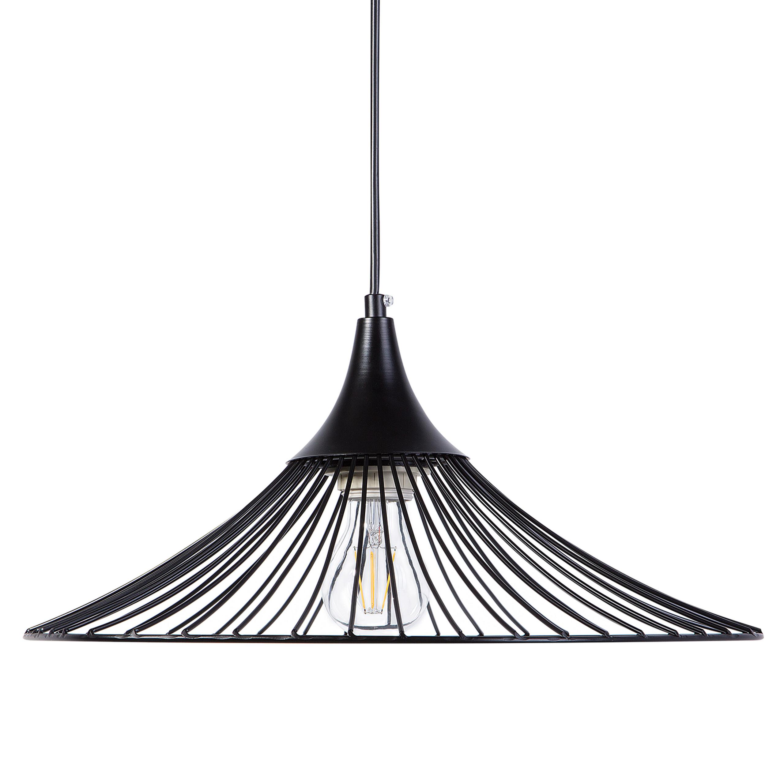 HÄNGELEUCHTE Giona 40/40/128 cm - Schwarz, Metall (40/40/128cm) - Beliani