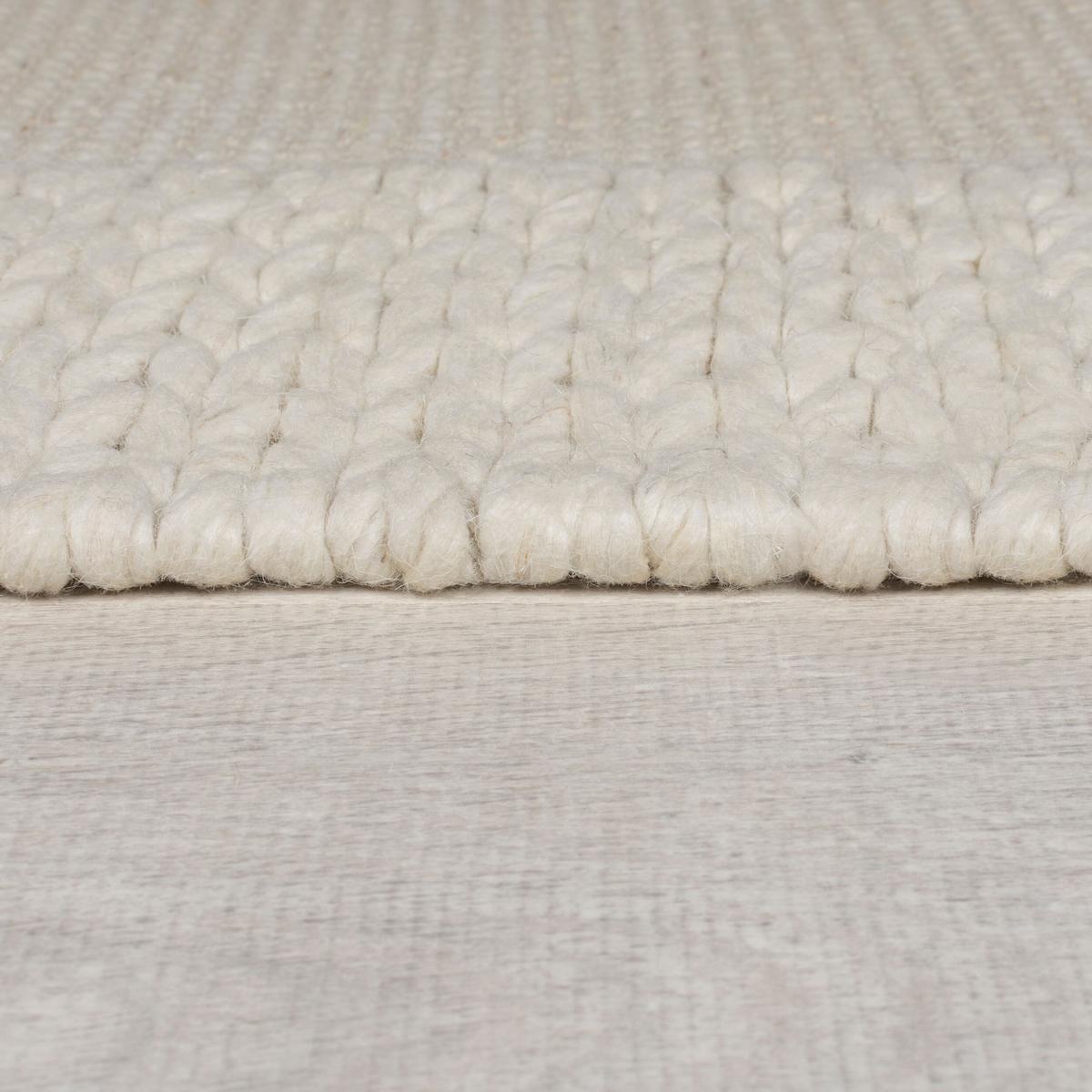 WOLLTEPPICH handgewebt CALDER, einfarbig, Beige, 120 x 170 cm - Beige, Textil (120/170cm) - KADIMA DESIGN
