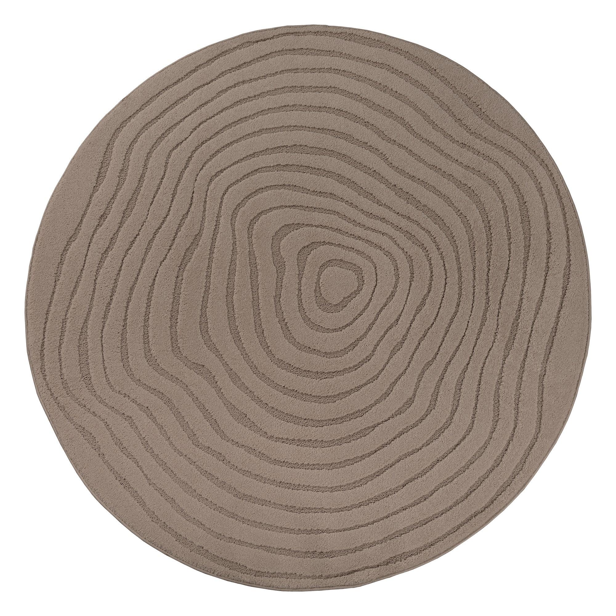 TEPPICH Kurzflor CETINA Gestreift Polypropylen-Polyester Braun 200 x 200 cm - Braun, Textil (200/200cm) - KADIMA DESIGN