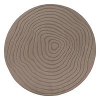 TEPPICH Kurzflor CETINA Gestreift Polypropylen-Polyester Braun 160 x 160 cm - Braun, Textil (160/160cm) - KADIMA DESIGN