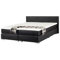 BOXSPRINGBETT 180/200cm Schwarz President - Schwarz, Kunststoff/Textil (180/200cm) - Beliani