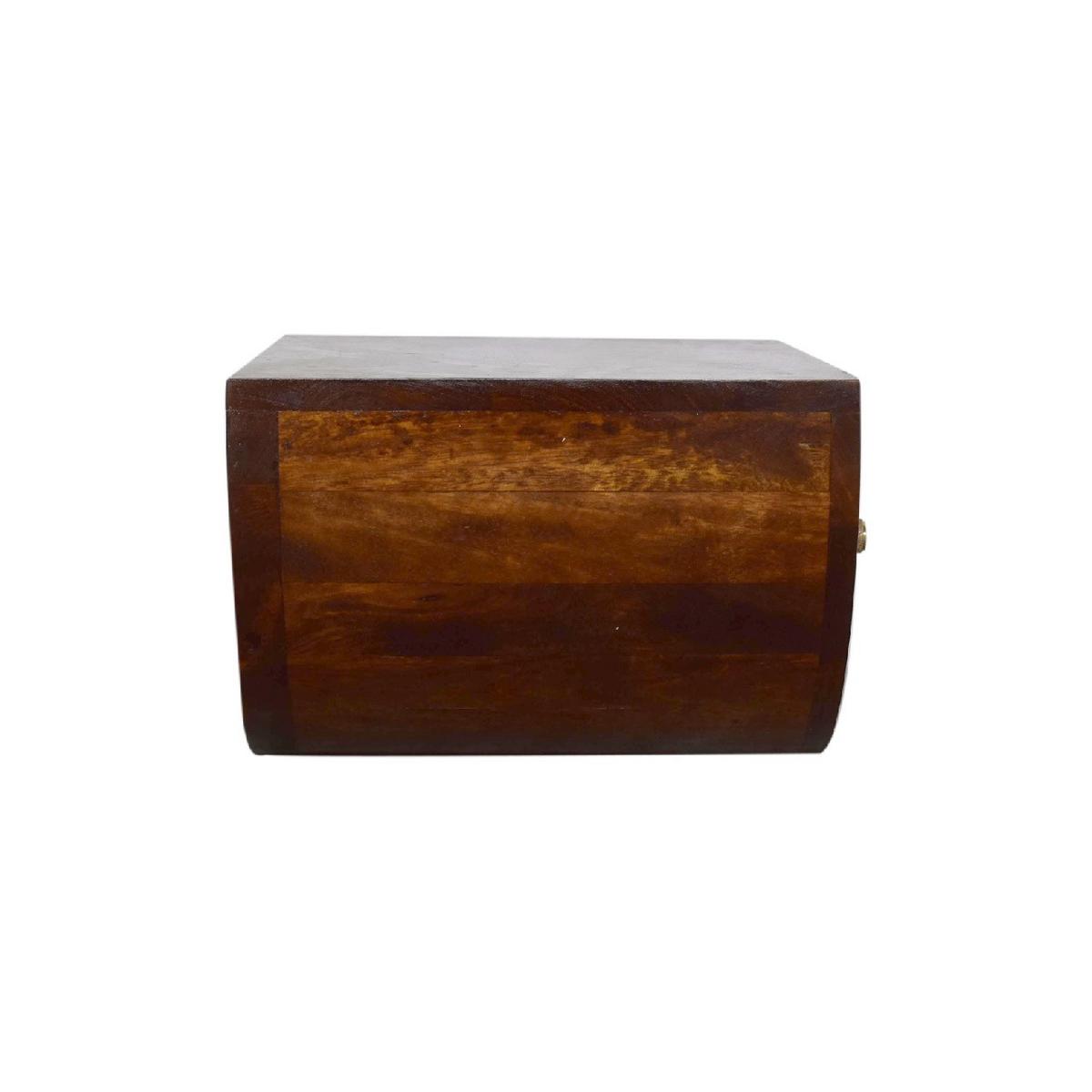 NACHTTISCH Levitate, Wandmontiert, 1 Schublade, Braun - Kastanienfarben/Messingfarben, Holz/Metall (45/23/32cm) - Artisan Furniture