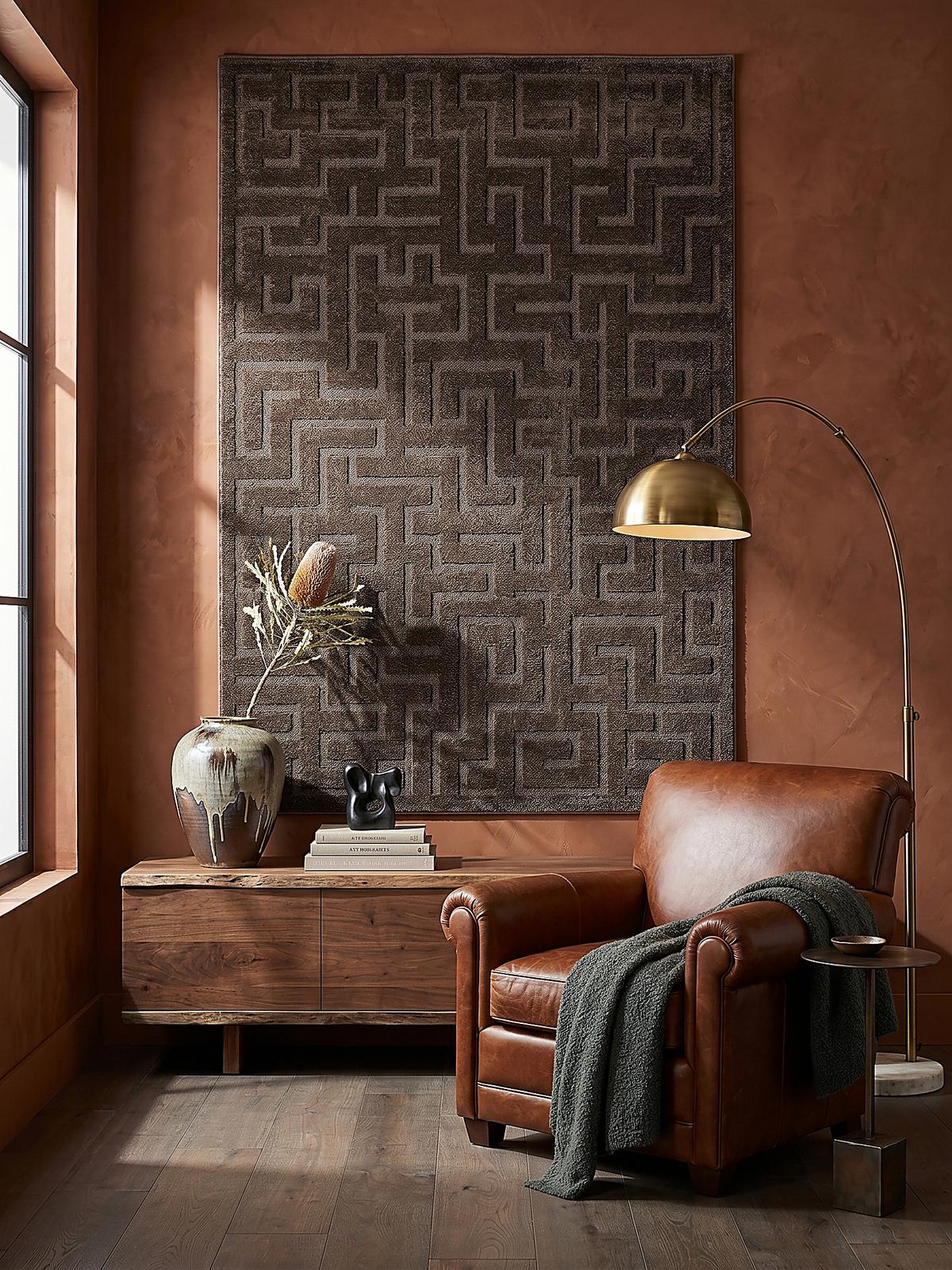 TEPPICHLÄUFER Geometrisch MUOTA Polypropylen Braun 80 x 150 cm - Braun, Textil (80/150cm) - KADIMA DESIGN