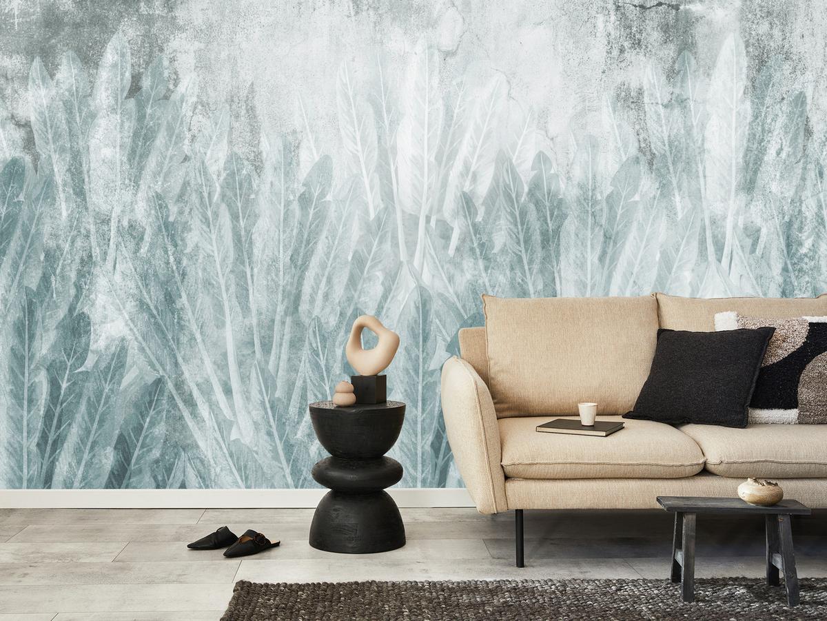 FOTOTAPETE Bananenstauden auf Beton 250x175 - Grau, Papier (250/175cm) - Muralo