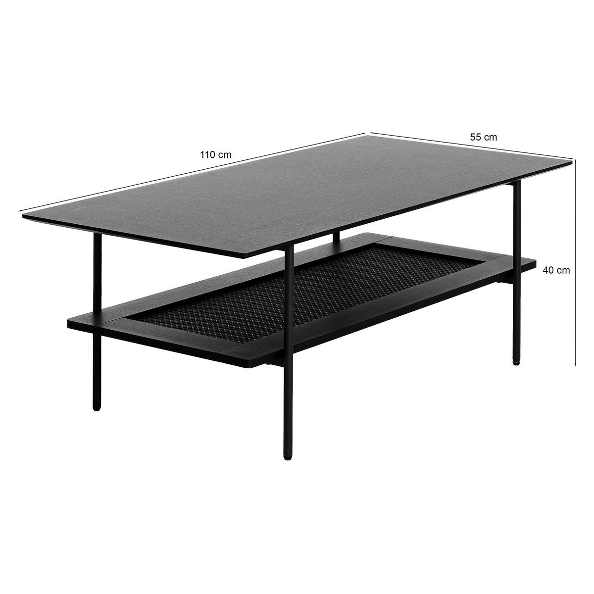 COUCHTISCH Mogest 110x55 cm - Beige, Holzwerkstoff/Metall (55/110/40cm) - Selsey