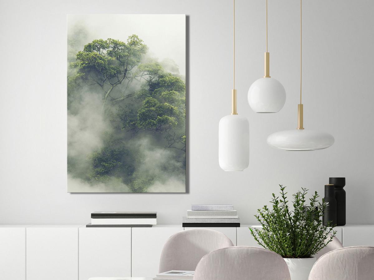 KUNSTDRUCK Grün 60/90 cm - Grau/Grün, Textil (60/90cm) - KUNSTLOFT