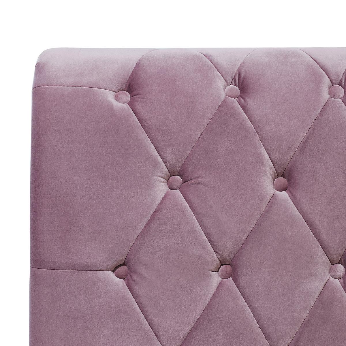 POLSTERBETT 180/200cm Rosa Avallon - Pink, Textil (180/200cm) - Beliani