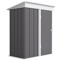 GERÄTEHAUS Verzinkter Stahl Grau - Grau, Metall (95/181/161cm) - Outsunny