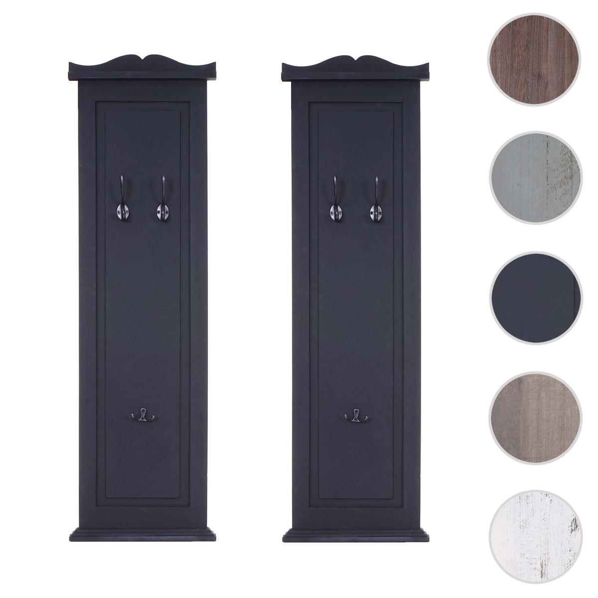 WANDGARDEROBE Grau 2er-Set - Grau, Holz (28/109/5cm) - MCW