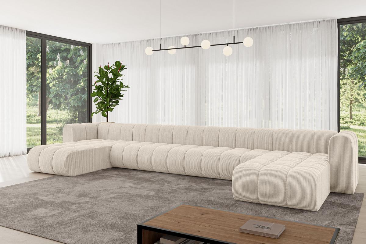 WOHNLANDSCHAFT modulares Sofa Joren-U3 - 501x177x70 cm Beige - Beige, Holzwerkstoff/Textil (501/70/177cm) - ALTDECOR