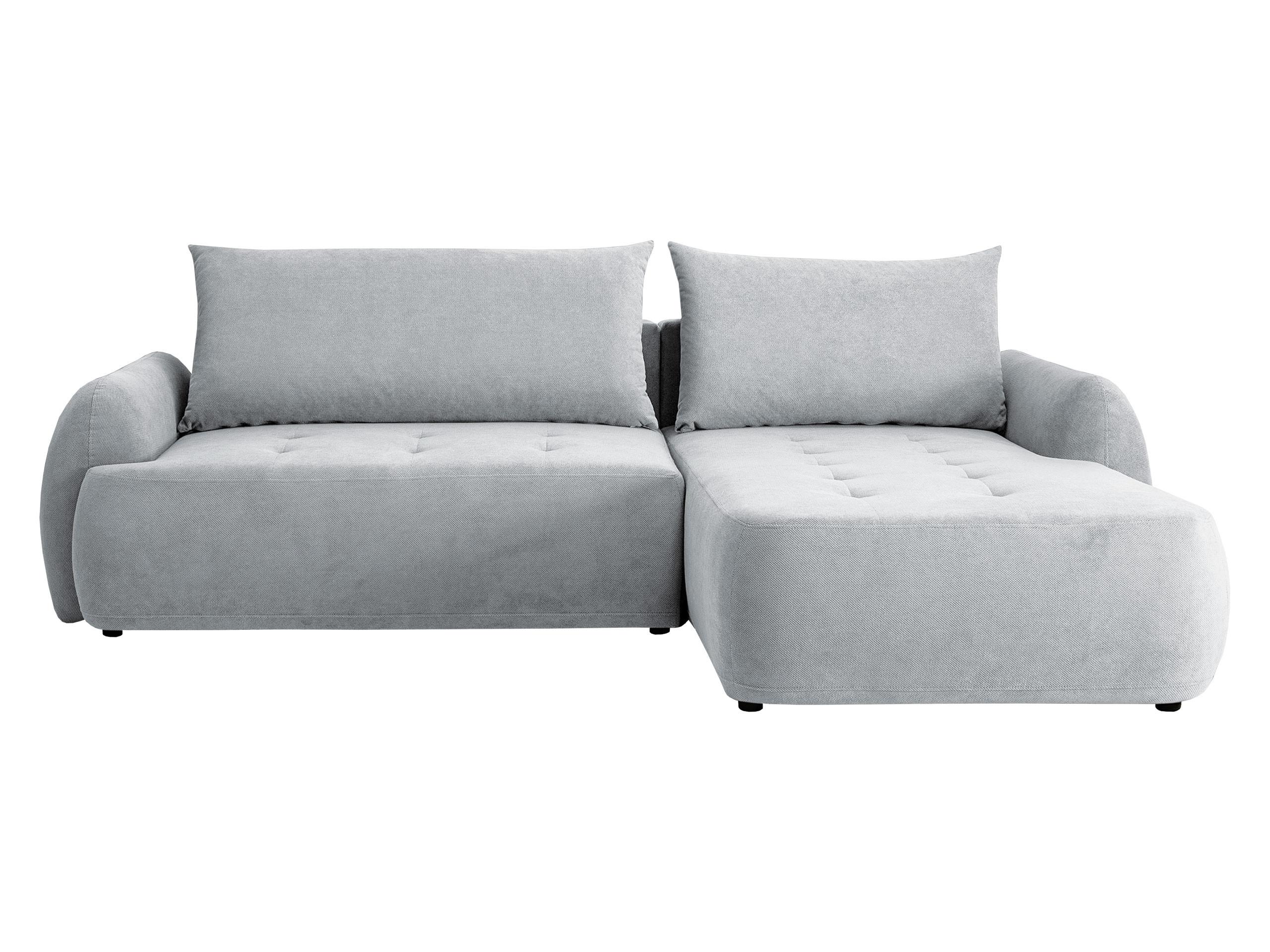 ECKSCHLAFSOFA Bueno II, Seite: Rechts - Hellgrau/Schwarz, Holz/Textil (280/185cm) - MIRJAN24