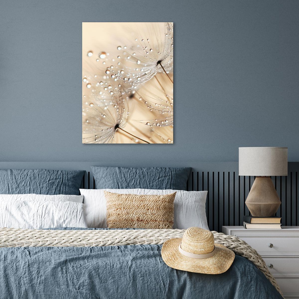 POSTER Löwenzahn - Abstrakt - Natur - Beige Deko Wohnzimmer 60x80 cm - Braun, Papier (60/80/0.1cm) - MuchoWow