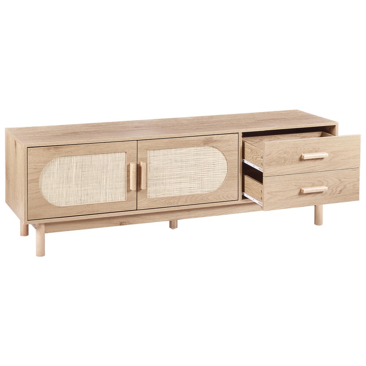 TV-MÖBEL Hellbraun Costello - Hellbraun/Braun, Holzwerkstoff (150/50/40cm) - Beliani