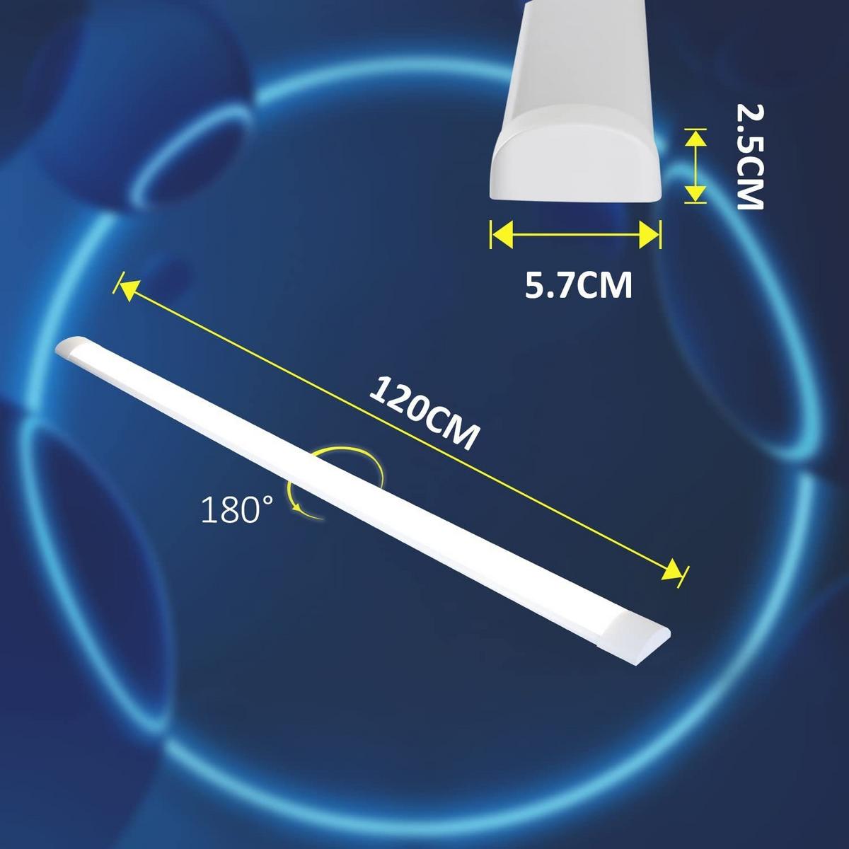 LED-DECKENLEUCHTE 120/5.7/2.6 cm - Weiß, Kunststoff (120/5.7/2.6cm) - ZMH