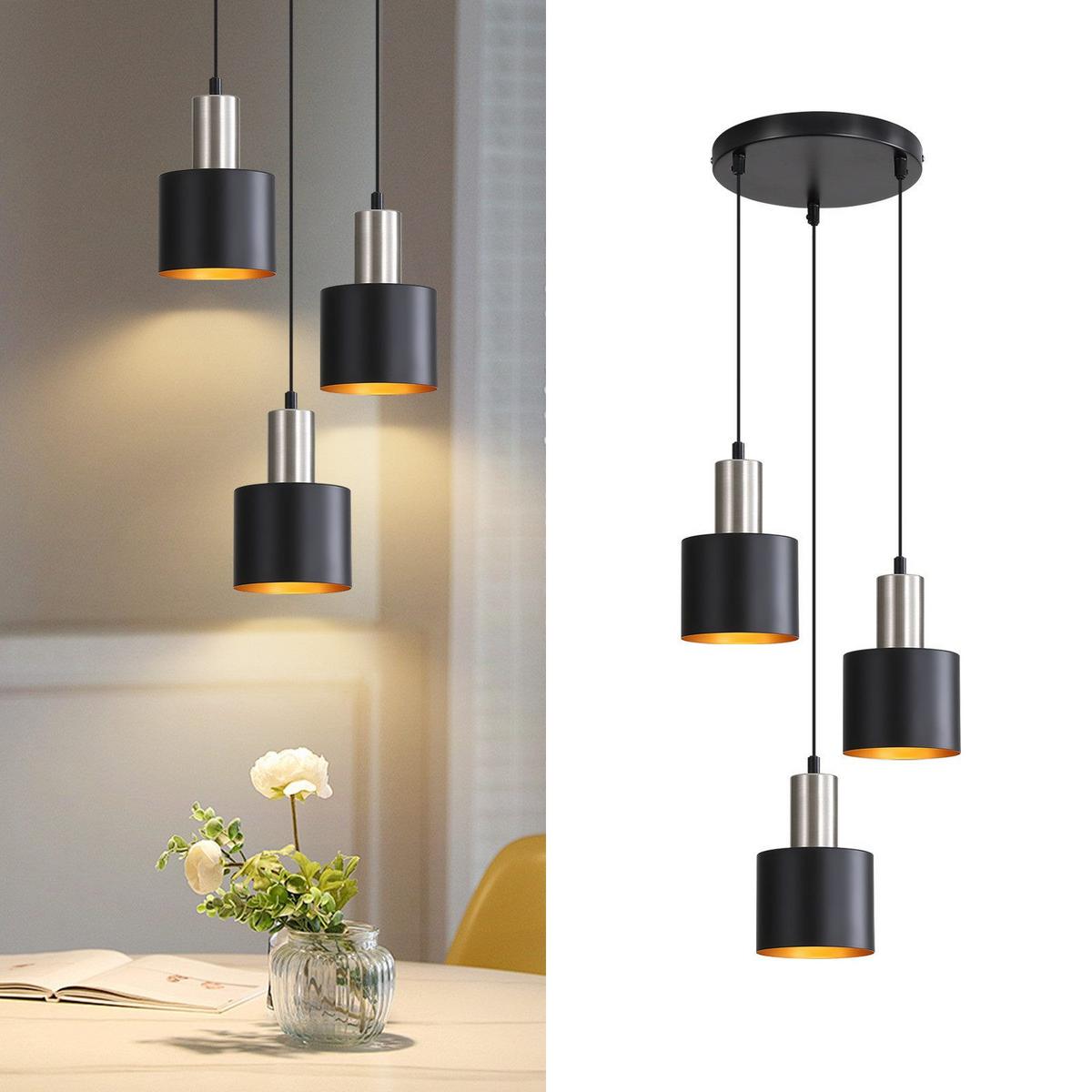 PENDELLEUCHTE Michael 22/12/173.5 cm - Schwarz, Metall (22/12/173.5cm) - ZMH