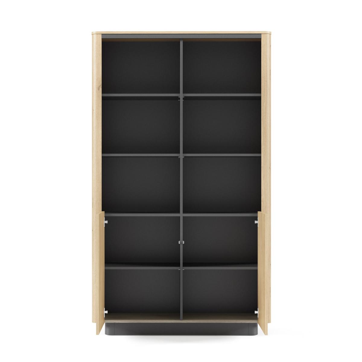 BÜCHERREGAL OMBRA 113,2x38,1x190,1 cm, Regal Eichefarben - Eichefarben, Holzwerkstoff (113.2/190.1/38.1cm) - MASSENO