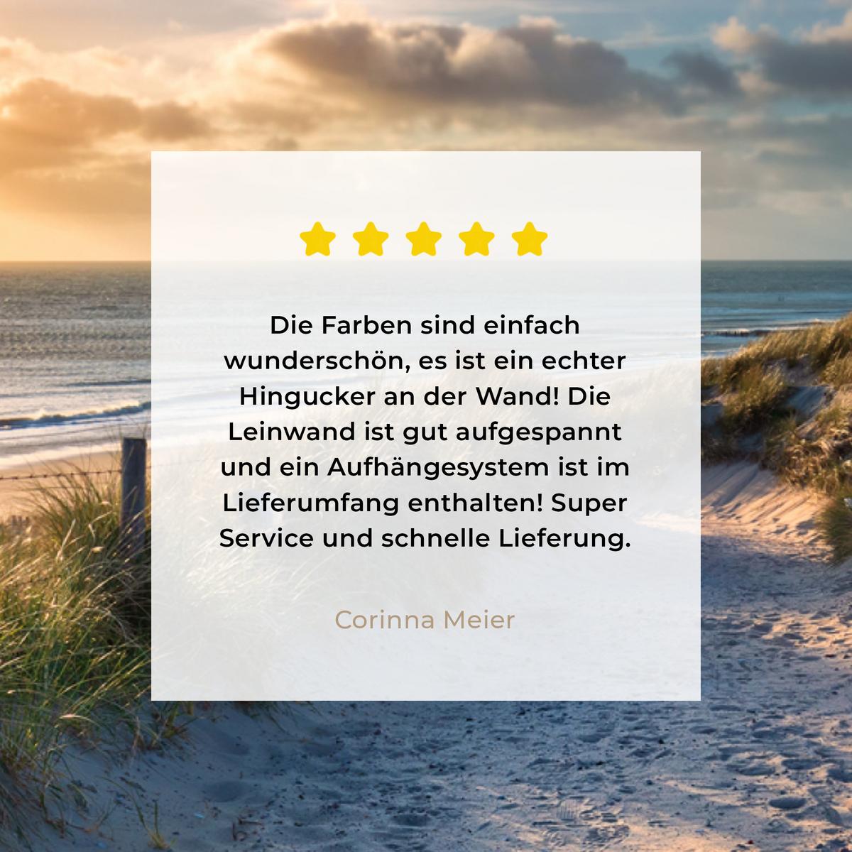 LEINWANDBILD Sonnenuntergang - Strand - Düne - Gras - Ufer Wandbild 40x30 cm - Sandfarben, Textil (40/30cm) - MuchoWow