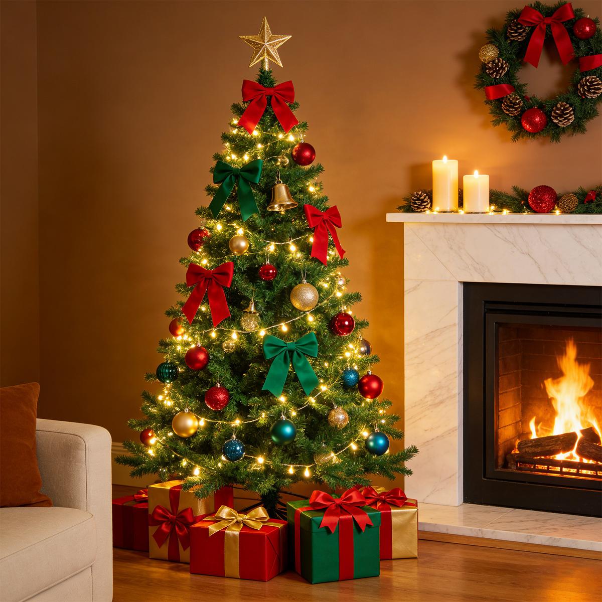 WEIHNACHTSBAUM Cannon Ⅲ 100/100/210 cm - Grün, Kunststoff (210cm) - Nettlife