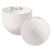 BOLS JE T'AIME Statement weiß ø 13,8 cm 4er Set - Weiß, Keramik (13.8cm) - Villeroy & Boch